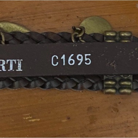 Elegant Brown Braided Belt with Charms - Picture 5 of 6